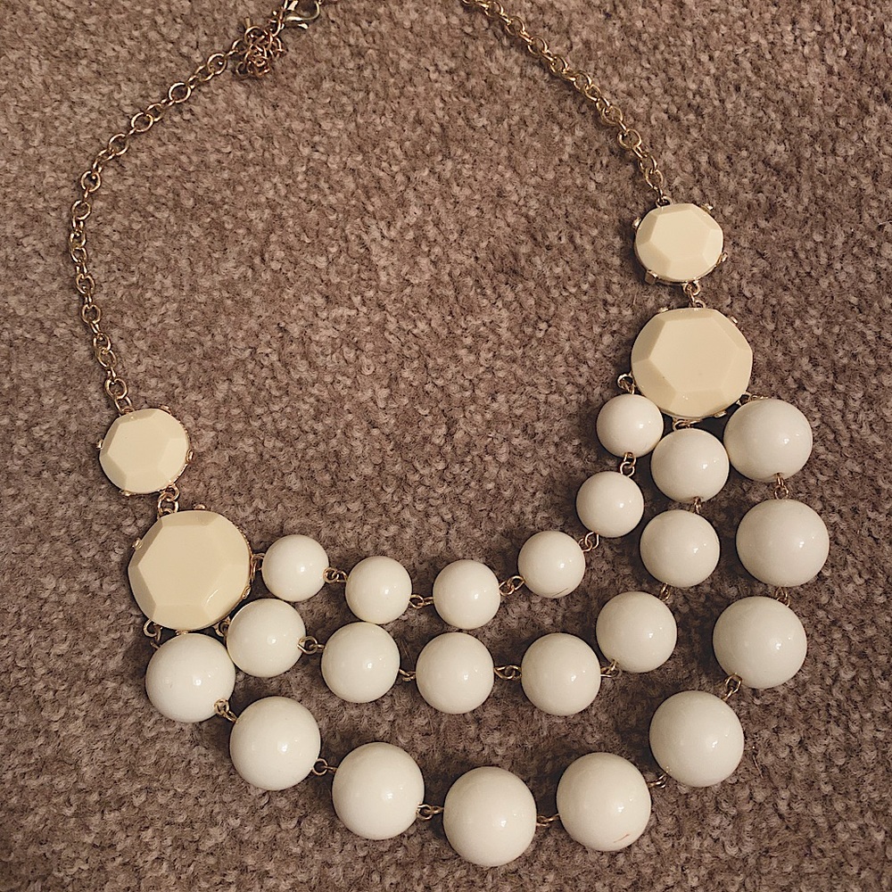 Cream bead necklace